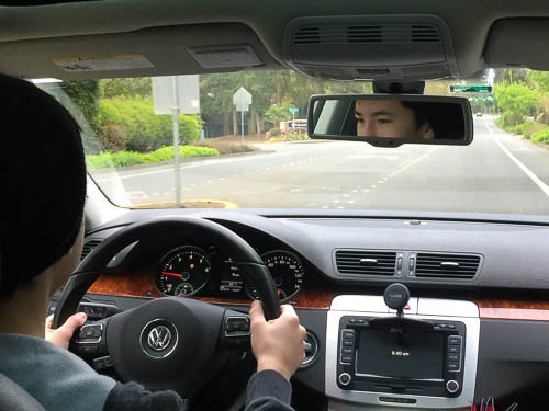 Michael (16) focused on his driving