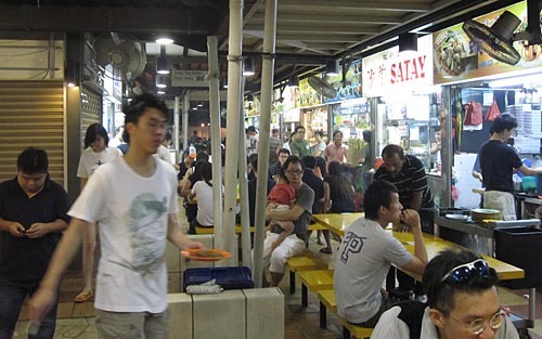 The scene at Chomp Chomp Food Centre in Singapore