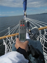 Driving the boat from the hammock