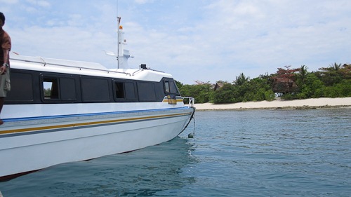 Big launch near the beach.